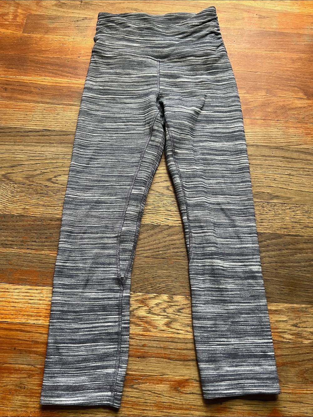 lululemon athletica Kids Gray Heather Stripe Leggings